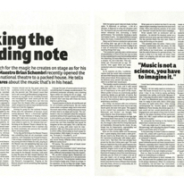 Taking the leading note
Times TVGuide 5.11.2011