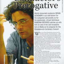 Conductor's prerogative
Sunday Circle interview 1
3.09.2006