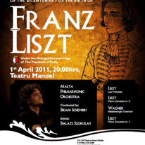 Liszt Commemoration Concert
MPO/TM
Valletta 1.04.2011