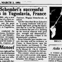 Yugoslavia concerts
Sunday Times of Malta
3.03.1991