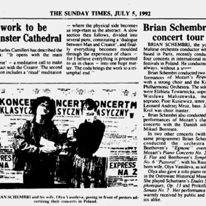 Concert in Poland
Sunday Times of Malta
5.07.1992