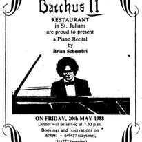 Bacchus II recital
Sunday Times of Malta
15.05.1988