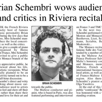 Riviera recitals
Sunday Times of Malta
16.02.2003