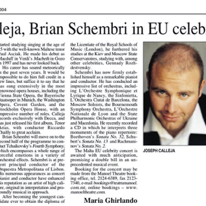 EU celebrity concert
Sunday Times of Malta
18.04.2004