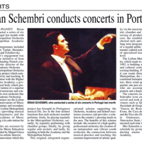 Concerts in Portugal
Sunday Times of Malta
21.01.2001