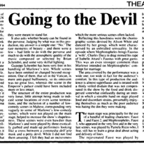 Go to the Devil
Sunday Times of Malta
21.08.1994