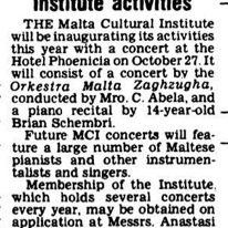 Malta Cultural Institute
Sunday Times of Malta
26.09.1976