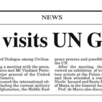 Geneva UN concert
Times of Malta
1.12.2001